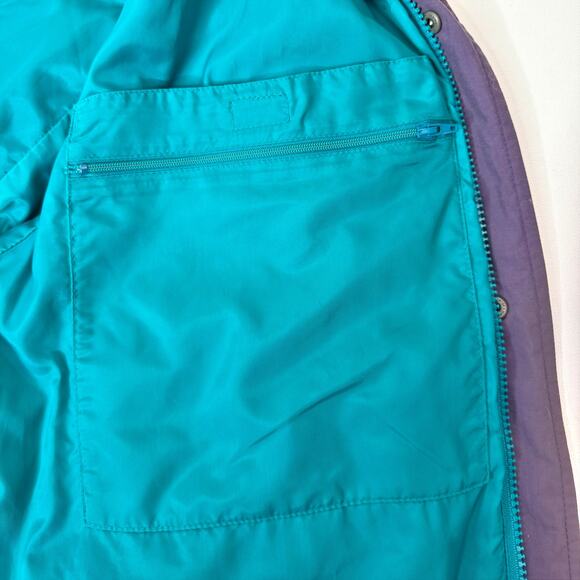Vtg 90s Eddie Bauer Hooded Nylon Windbreaker Rain Jacket Mens Small - Picture 13 of 16